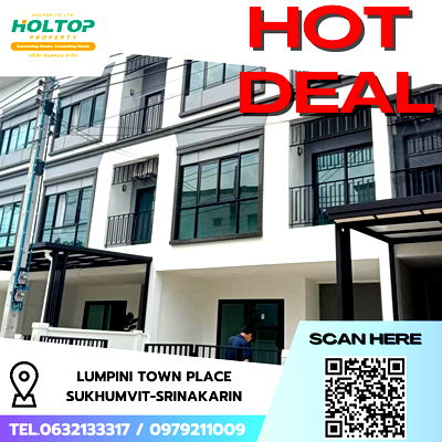 Townhouses for rent Imperial World Samrong : #R7533  🎉 111168 House for rent Lumpini Town Place Sukhumvit-Srinakarin