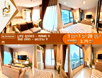 Condos for sale MRT Phetchaburi : DL25110244 Condo for sale, Life Asoke - Rama 9 near MRT พระราม 9, ready to move in, call urgently 0638692663 LineID @523dslwi