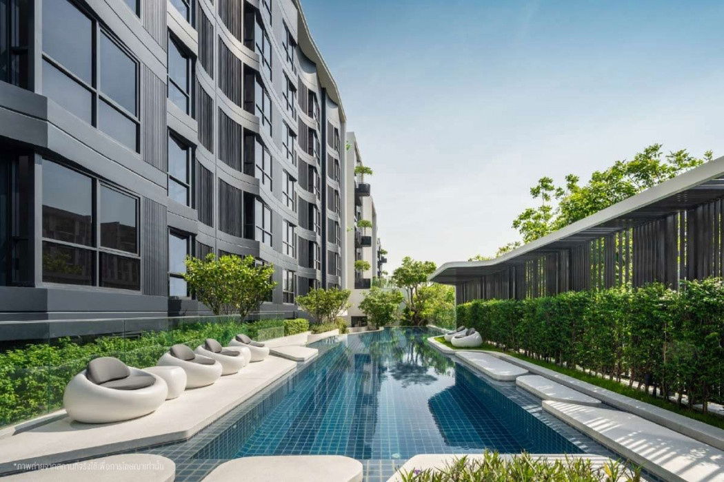 รูป ให้ เช่า คอนโด บลู สุขุมวิท 105 Blue Sukhumvit 105 อาคาร B ชั้น 4 25 ตรม. 1 ห้องนอน 1 ห้องน้ำ ใกล้ MRT ศรีลาซาล, BTS แบริ่ง - รูปที่ 11/12