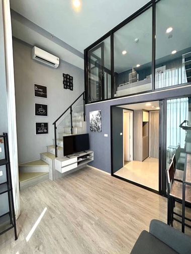 P410 Condo for rent Origin Plug & Play Nonthaburi Station, good location next to the BTS, Duplex room, ready to move in immediately