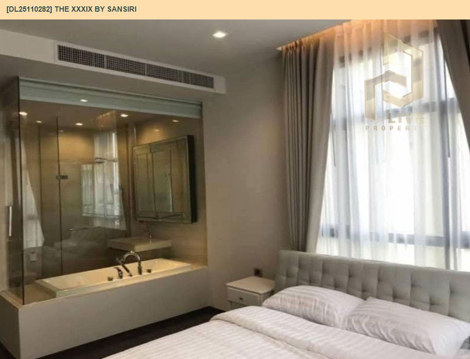 รูป DL25110282 ให้เช่าคอนโด เดอะ เทอร์ทีไนน์ บาย แสนสิริ (The XXXIX by Sansiri) ใกล้ BTS พร้อมพงษ์ พร้อมเข้าอยู่ โทรด่วน 0800343450 LineID @655ebbvc - รูปที่ 6/9