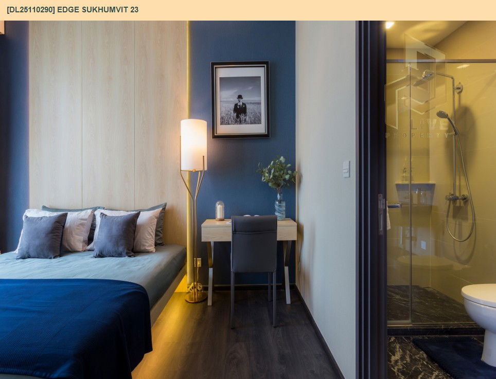 รูป DL25110290 ให้เช่าคอนโด เอดจ์ สุขุมวิท 23 (Edge Sukhumvit 23) ใกล้ BTS อโศก พร้อมเข้าอยู่ โทรด่วน 0638692663 LineID @897iyzll - รูปที่ 9/17