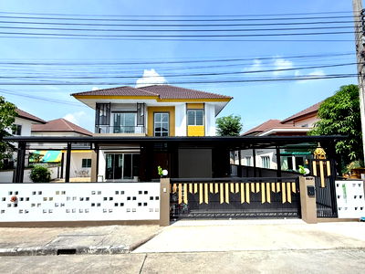 บ้านเดี่ยว เขตหนองจอก :  บ้านเดี่ยวหลังใหญ่มาก เนื้อที่กว้างขวาง ตกแต่งรีโนเวทใหม่ หมู่บ้าน ดิเอ็กซ์เทนโซ 2 หนองจอก (The Extenso 2) คลองสิบสอง พร้อมอยู่ แถมเฟอร์นิเจอร์