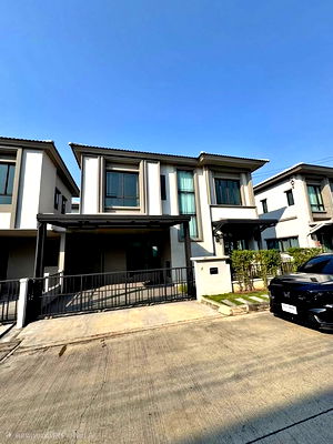 เช่าบ้านแฝด แม็คโคร บางบัวทอง : ให้เช่าบ้านแฝด 2 ชั้น ​แกรนด์ พลีโน่ ราชพฤกษ์ พร้อมเฟอร์​นิ​เจอร์​ เครื่อง​ใช้​ไฟฟ้า​ 