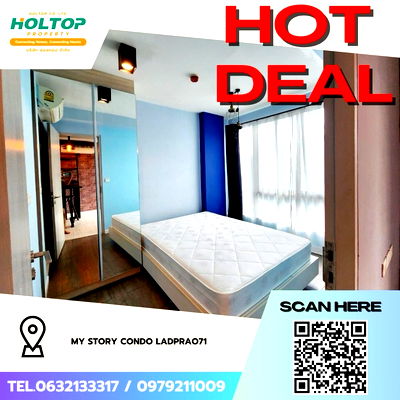 Condos for rent Lat Phrao : #Z3102💥101168🔥 Condo for rent: My Story Condo Ladprao 71