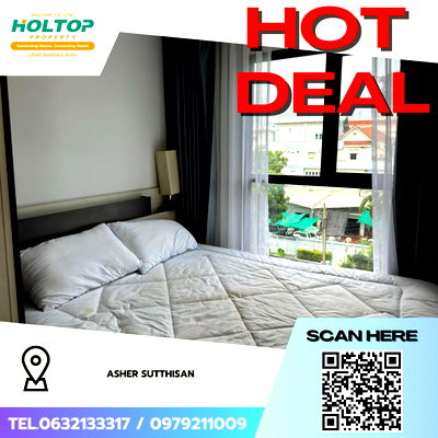 Condos for rent MRT Phawana : #Z3140💥121168🔥 Condo for rent: Asher Sutthisan