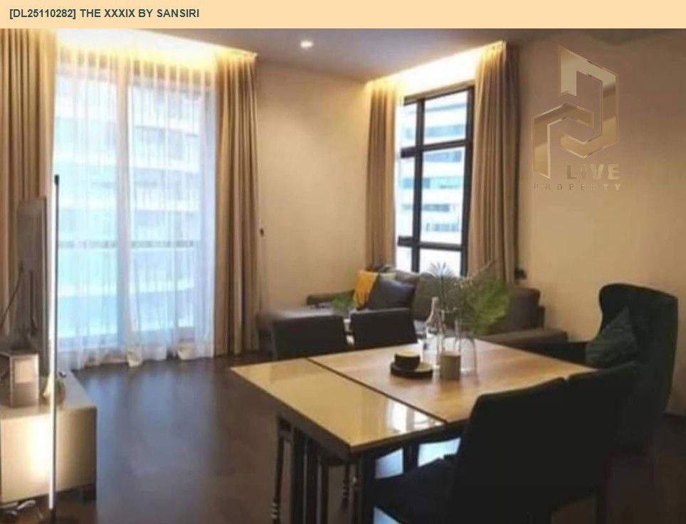 รูป DL25110282 ให้เช่าคอนโด เดอะ เทอร์ทีไนน์ บาย แสนสิริ (The XXXIX by Sansiri) ใกล้ BTS พร้อมพงษ์ พร้อมเข้าอยู่ โทรด่วน 0800343450 LineID @655ebbvc - รูปที่ 3/9