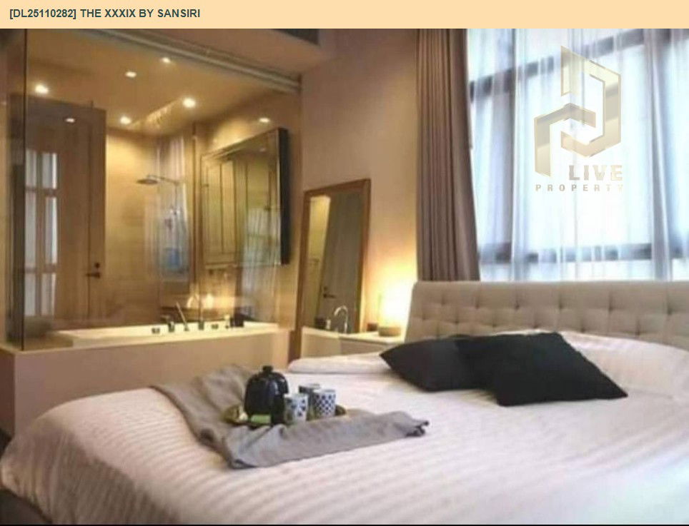 รูป DL25110282 ให้เช่าคอนโด เดอะ เทอร์ทีไนน์ บาย แสนสิริ (The XXXIX by Sansiri) ใกล้ BTS พร้อมพงษ์ พร้อมเข้าอยู่ โทรด่วน 0800343450 LineID @655ebbvc - รูปที่ 8/9