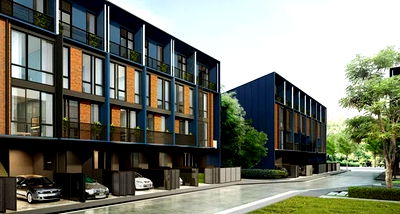 Townhouses for rent Pak Kret Nonthaburi : Once every 3 years Chaengwattana 31-37 MRT MuangThongThani 300m. Townhome for rent 3.5-storey 20sq.w