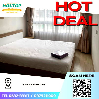 Condos for rent Soi Sukhumvit 101 : #Z3103💥 101168 🔥Condo for rent: Elio Sukhumvit 64