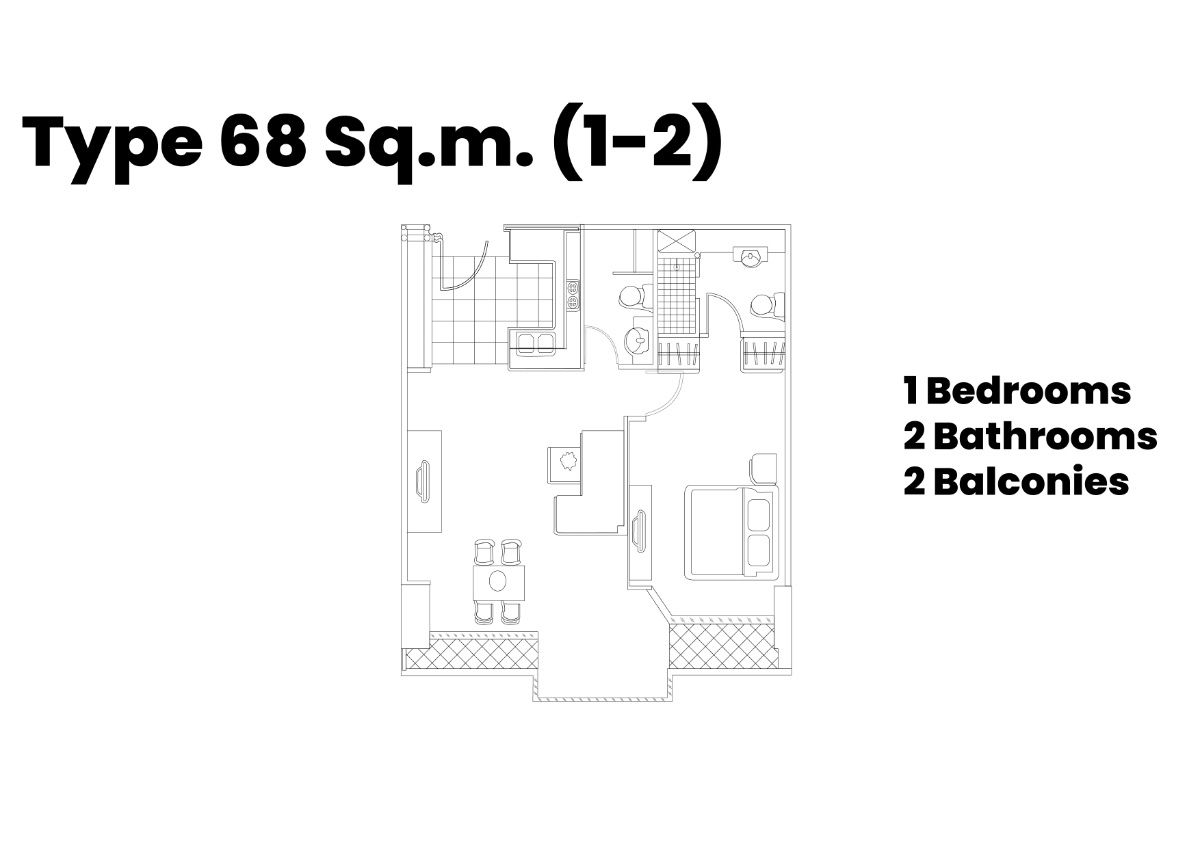 picture For Rent: The Fourwings Residence Condominium, 1-Bedroom - 32/32