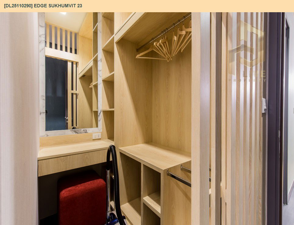 รูป DL25110290 ให้เช่าคอนโด เอดจ์ สุขุมวิท 23 (Edge Sukhumvit 23) ใกล้ BTS อโศก พร้อมเข้าอยู่ โทรด่วน 0638692663 LineID @897iyzll - รูปที่ 10/17