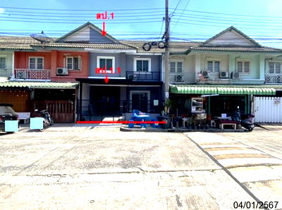 ทาวน์โฮม นนทบุรี : ทาวน์เฮ้าส์ สำหรับขาย บ้านพฤกษา 25 บางแม่นาง บางใหญ่ นนทบุรี