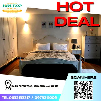 Townhouses for rent Airport Link Hua Mak : #Z3068💥 071168 🔥House for rent: Baan Green Town (Phatthanakan 52)