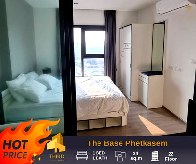 Condos for rent : For Rent  🔥The Base Phetkasem 🔥 Fully furniture and electronic appliance //Ask more info LineID:@thirdproperty
