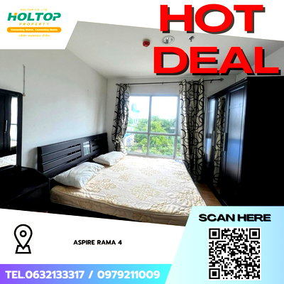Condos for rent Kluai Nam Thai : #Z3075💥 071168 🔥Condo for rent: Aspire Rama 4 