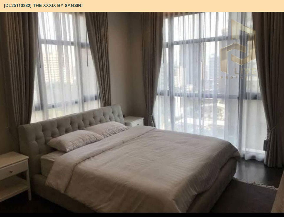 รูป DL25110282 ให้เช่าคอนโด เดอะ เทอร์ทีไนน์ บาย แสนสิริ (The XXXIX by Sansiri) ใกล้ BTS พร้อมพงษ์ พร้อมเข้าอยู่ โทรด่วน 0800343450 LineID @655ebbvc - รูปที่ 2/9