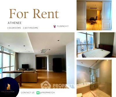Condos for rent Pathum Wan : 3-BR Condo at Athenee Residence near BTS Phloen Chit (ID 2018278)