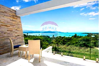 Houses for sale Ko Samui Surat Thani : [920121001-1798] Stunning Brand New 3-Bedroom Villa with Seaview
