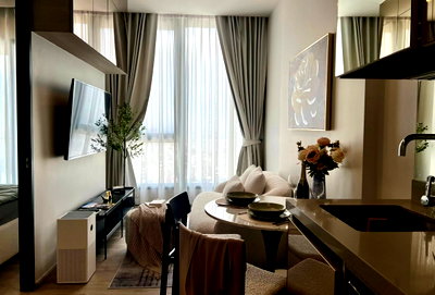 Condos for rent : The Crest Park. 1bed 35sqm. Line id: @pfagent