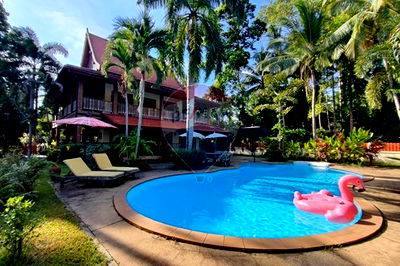 เช่าบ้านเดี่ยว เกาะสมุย สุราษฎร์ธานี : [920121001-2797] Family-Friendly 5-Bedroom Thai-Style Villa in Peaceful South Samui