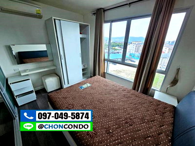 เช่าคอนโด บางแสน : DCondo ดีคอนโด ชั้น7 ตึกB  --------------------Tel 097-049-5874 (Line: @choncondo มี@ด้วย)