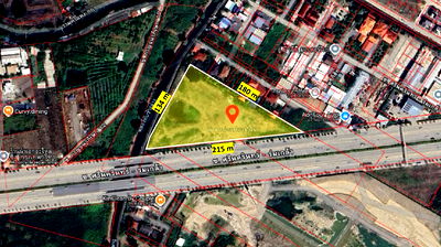 ที่ดิน เขตสะพานสูง : ขายที่ดินเปล่า 7 ไร่ ติดถนนกรุงเทพกรีฑาตัดใหม่ เจ้าของขายเอง รับนายหน้าช่วยขาย📣