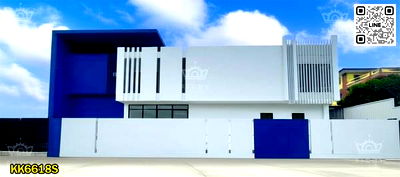 โรงงาน นิคมมหาราชนคร : โรงงานใหม่ สไตล์ Contemporary โดนเด่นที่ดีไซด์ คุณภาพวัสดุสูง เย็นสบาย พื้นที่ใช้สอย 970 ตารางเมตร สีม่วงใกล้ถนน 4 เลนส์ สมุทรสาคร -KK6618S