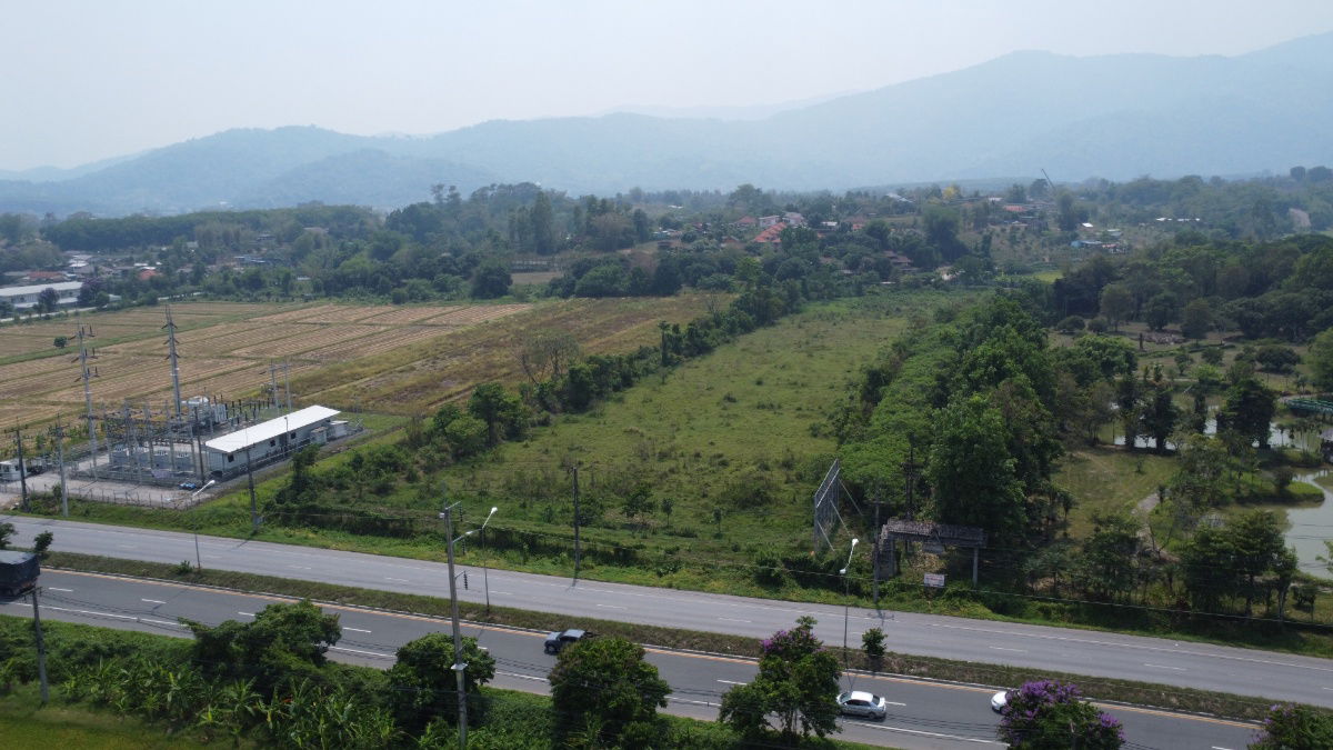 picture Land for sale near the university, on the main road, 15 rai, 15 rai (9+6), 3 ngan, 36.6 sq m, width 77 m. - 2/5