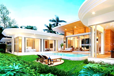 Houses for sale Ko Samui Surat Thani : [920121018-314] Modern Tropical 4-Bedroom Pool Villas in Bangrak Koh Samui