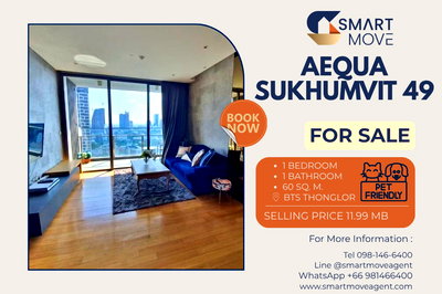 Condos for sale The Customs Department : Sale with tenant ! Pet friendly ! Wide balcony, There is a bathtub! Code C20250900018..Aequa Sukhumvit 49, 1 bed, 1 bath, furnished, Special Deal