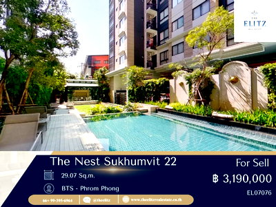 คอนโด พร้อมพงษ์ : ✨ โอกาสพิเศษในการเป็นเจ้าของ The Nest Sukhumvit 22 ราคาดีเกินคาด 💖