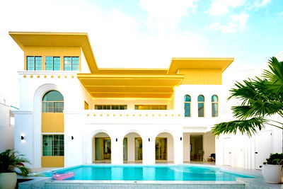 Houses for rent Bang Lamung Chonburi : Call : 089-244-5512 Brown Empire Pool Villa Pattaya, Newly built pool villa 139 sq.wa 5 Bedrs, 7 Baths, fully furnished