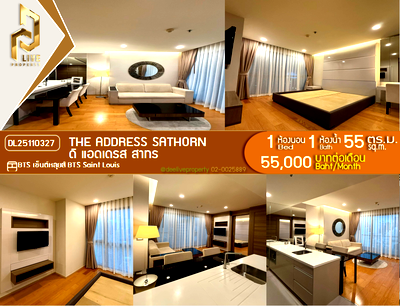 เช่าคอนโด BTS เซนต์หลุยส์ : DL25110327 ให้เช่าคอนโด ดิ แอดเดรส สาทร (The Address Sathorn) ใกล้ BTS เซ็นต์หลุยส์ พร้อมเข้าอยู่ โทรด่วน 0638692663 LineID @897iyzll