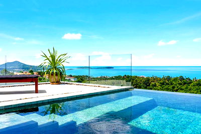 Houses for rent Ko Samui Surat Thani : [920121001-2296] Seaview 4-Bedroom Pool Villa for Rent in Chaweng Noi, Koh Samui