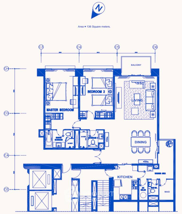 picture 2-BR Condo at All Seasons Mansion Condominium near BTS Phloen Chit (ID 1938422) - 5/5