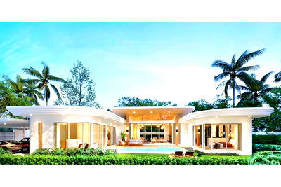 Houses for sale Ko Samui Surat Thani : [920121018-312] Modern Tropical 4-Bedroom Pool Villas in Bangrak Koh Samui