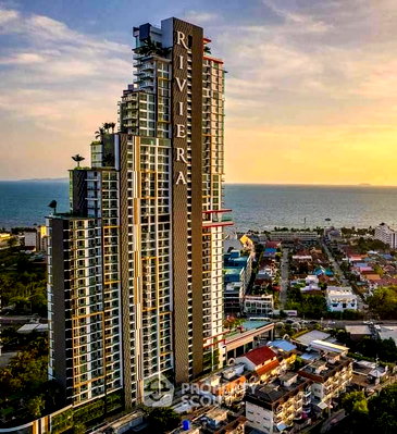 Condos for rent Tesco Lotus South Pattaya : 17th-Floor 1-BR At The Riviera Ocean Drive, Jomtien Beach (ID 1955564)