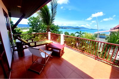 Houses for rent Ko Samui Surat Thani : [920121063-84] Exceptionally large sunset Sea view Thai Style villa for RENT