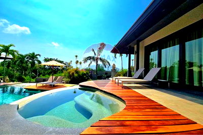 Houses for sale Ko Samui Surat Thani : [920121018-311] 3 BR Pool Villa with Large Garden, Sea View near international School