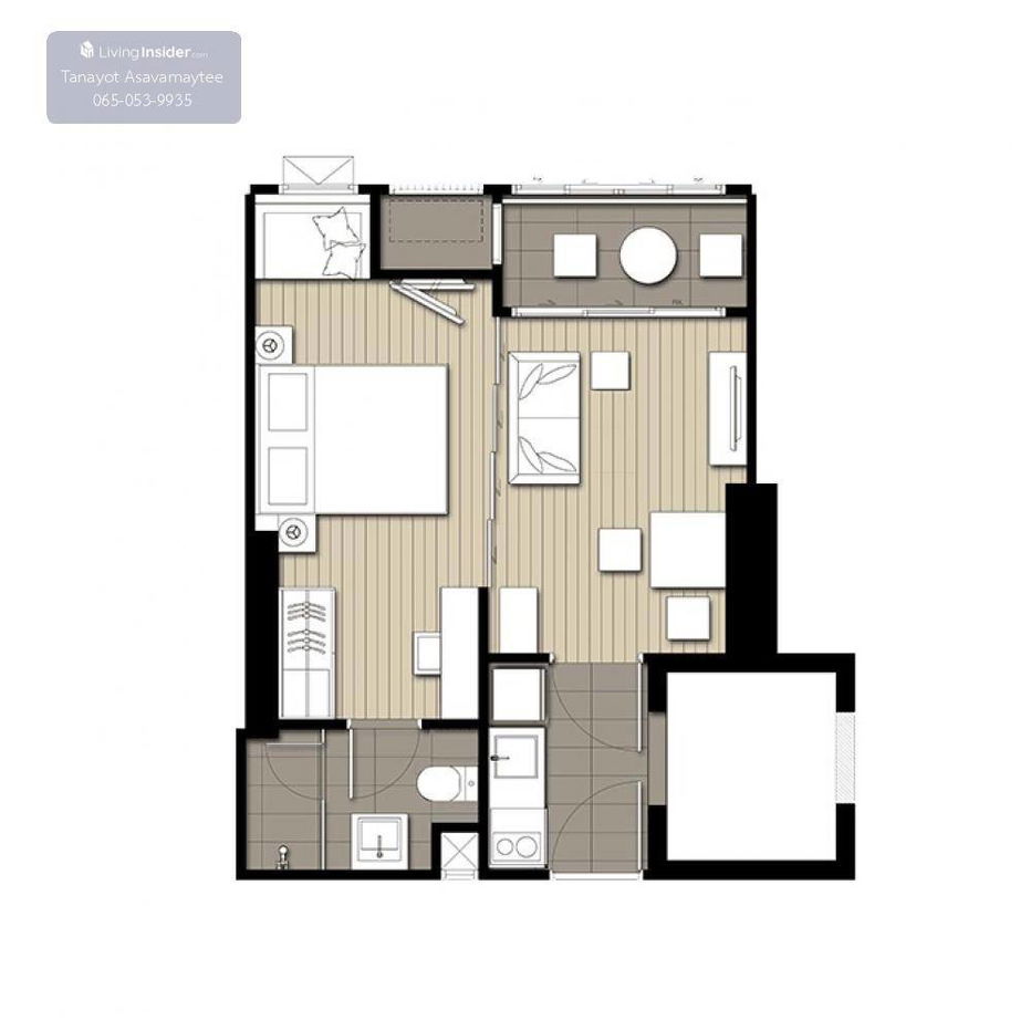 รูป คอนโด 1-ห้องนอน ที่ ไอดีโอ คิว สยาม - ราชเทวี ใกล้ BTS ราชเทวี (ID 1643422) - รูปที่ 1/7