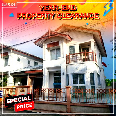 Twin houses for sale : Real Estate by Civil Engineer (Bangmod): Twin house 2 storeys, 42 sq.wah, Lam Luk Ka Khlong 5, great price, Fah Piyarom Phase 7