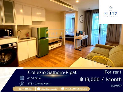 คอนโดให้เช่า : ✨ Rare Unit! ห้องมุมวิวสวนสุดชิล มีเพียงห้องเดียวใน Collezio Sathorn Pipat 💖