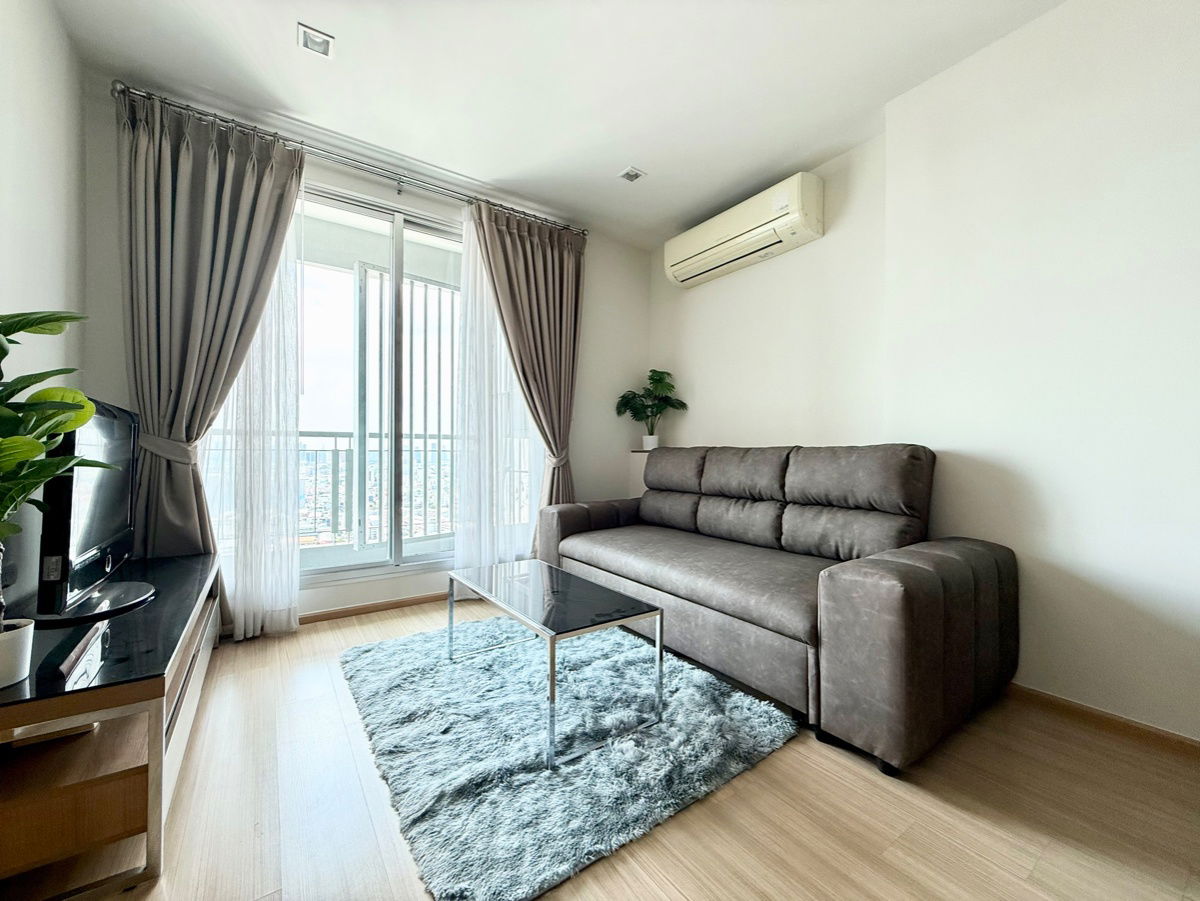picture Ready to move in "𝐑𝐡𝐲𝐭𝐡𝐦 𝐑𝐚𝐭𝐜𝐡𝐚𝐝𝐚-𝐇𝐮𝐚𝐢𝐤𝐡𝐰𝐚𝐧𝐠" 1 Bedroom 46 Sq.m. Floor 30+ , Near : MRT-Huaikhwang - 1/15