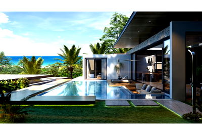 บ้านเดี่ยว ถลาง ภูเก็ต : [920491004-327] Luxury 4-Bedroom Pool Villa with Sea View.