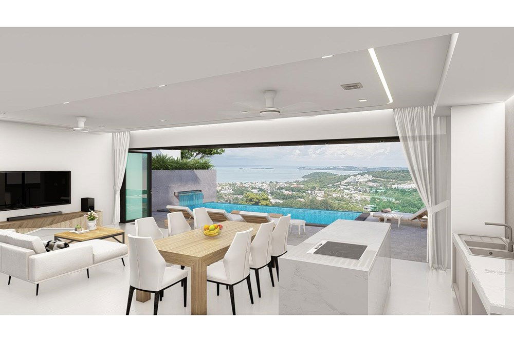 รูป [920121001-2918] 4-Bedroom Sea View Pool Villa - Bophut Hills, Koh Samui - รูปที่ 4/7