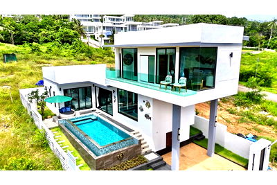 บ้านเดี่ยว สุราษฎร์ธานี : [920121056-81] Bang Por Seaview Modern Pool Villa - Koh Samui Leasehold & Freehold