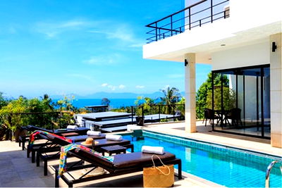 เช่าบ้านเดี่ยว เกาะสมุย สุราษฎร์ธานี : [920121001-2919] Bang Por Bliss: 5 Bedroom Sea View Villa with Infinity Pool