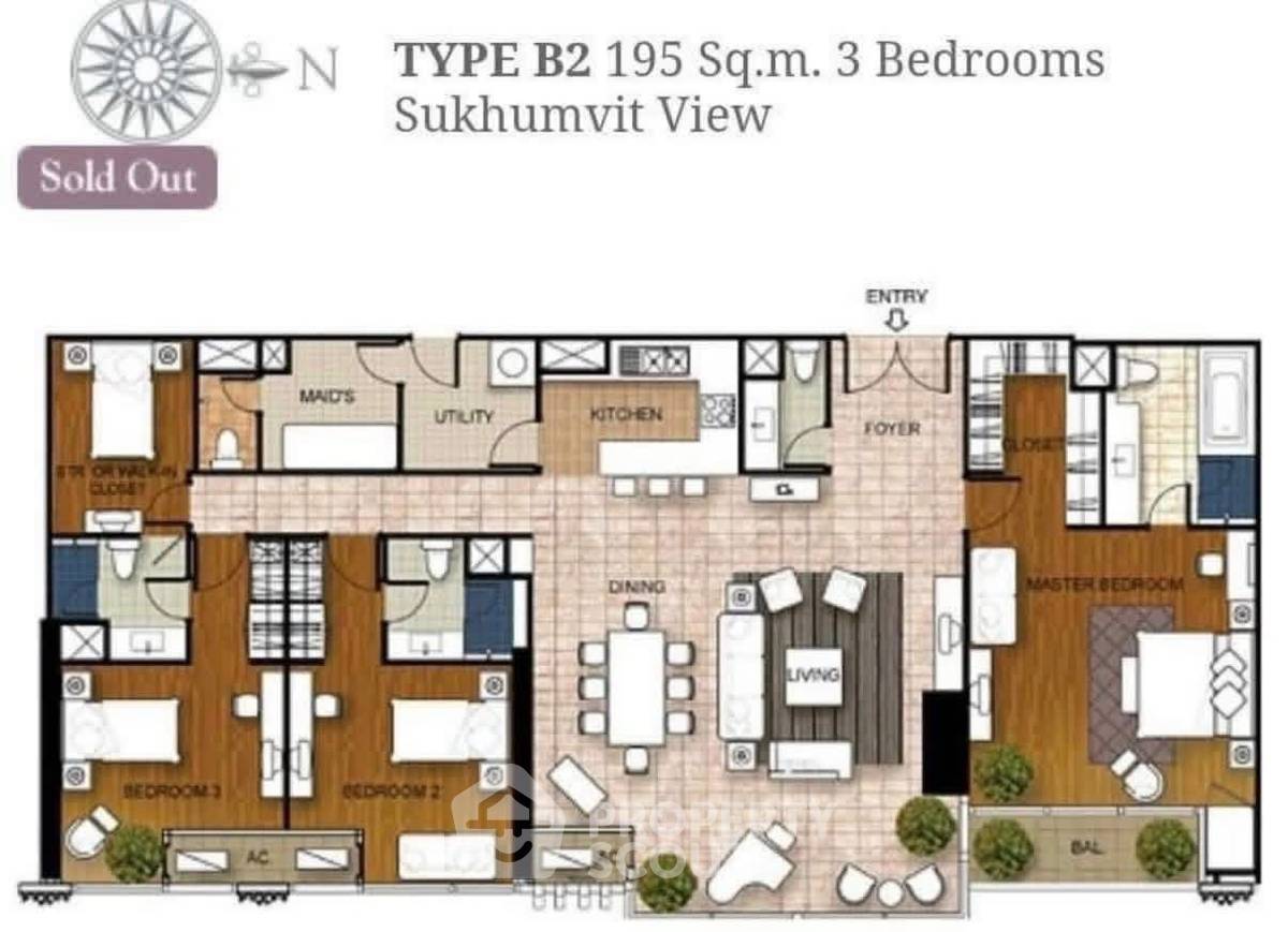 รูป คอนโด 3-ห้องนอน ที่ แอทธินี เรสซิเด้นซ์ ใกล้ BTS เพลินจิต (ID 2428720) - รูปที่ 15/15