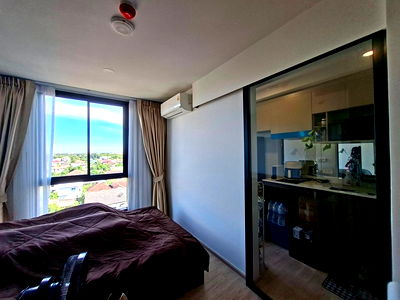 คอนโดให้เช่า : ห้องพร้อมอยู่ คอนโด Nue Core คูคต สเตชัน ตึก F ชั้น 8 มี 1 ห้องนอน 22 ตรม. ใกล้สถานีBTS-คูคต เพียง 9,000 บาท